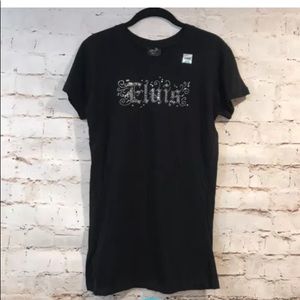 Elvis Presley Graceland Black Bling Shirt XL